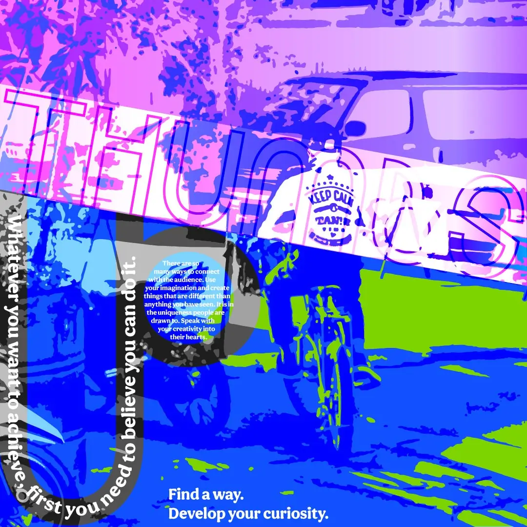 kreativer instagram post mit verschiedenen farben