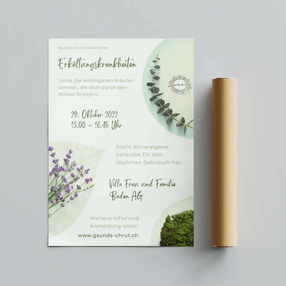 flyer erkaeltungskurs frau und familie baden