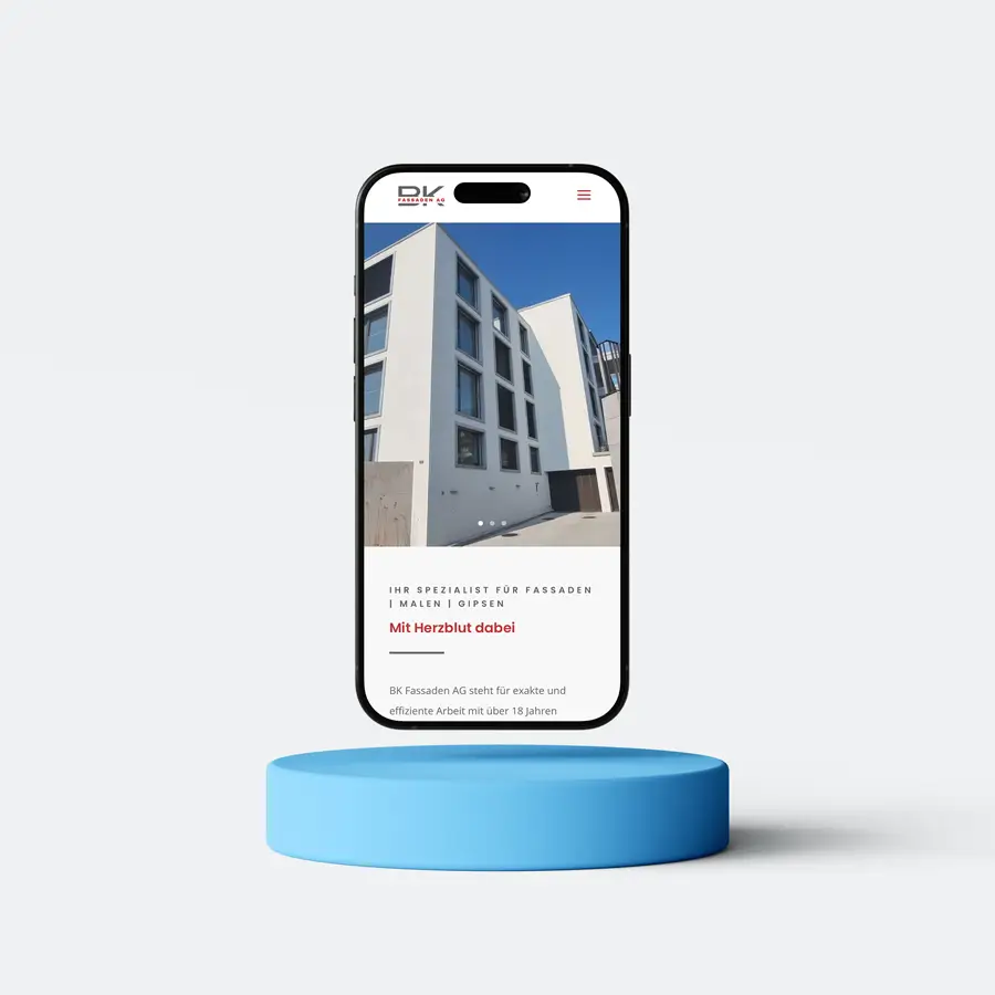 fassadenbau webseite design