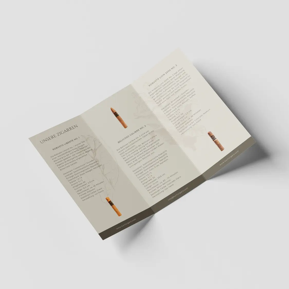 zigarren produkte broschuere design