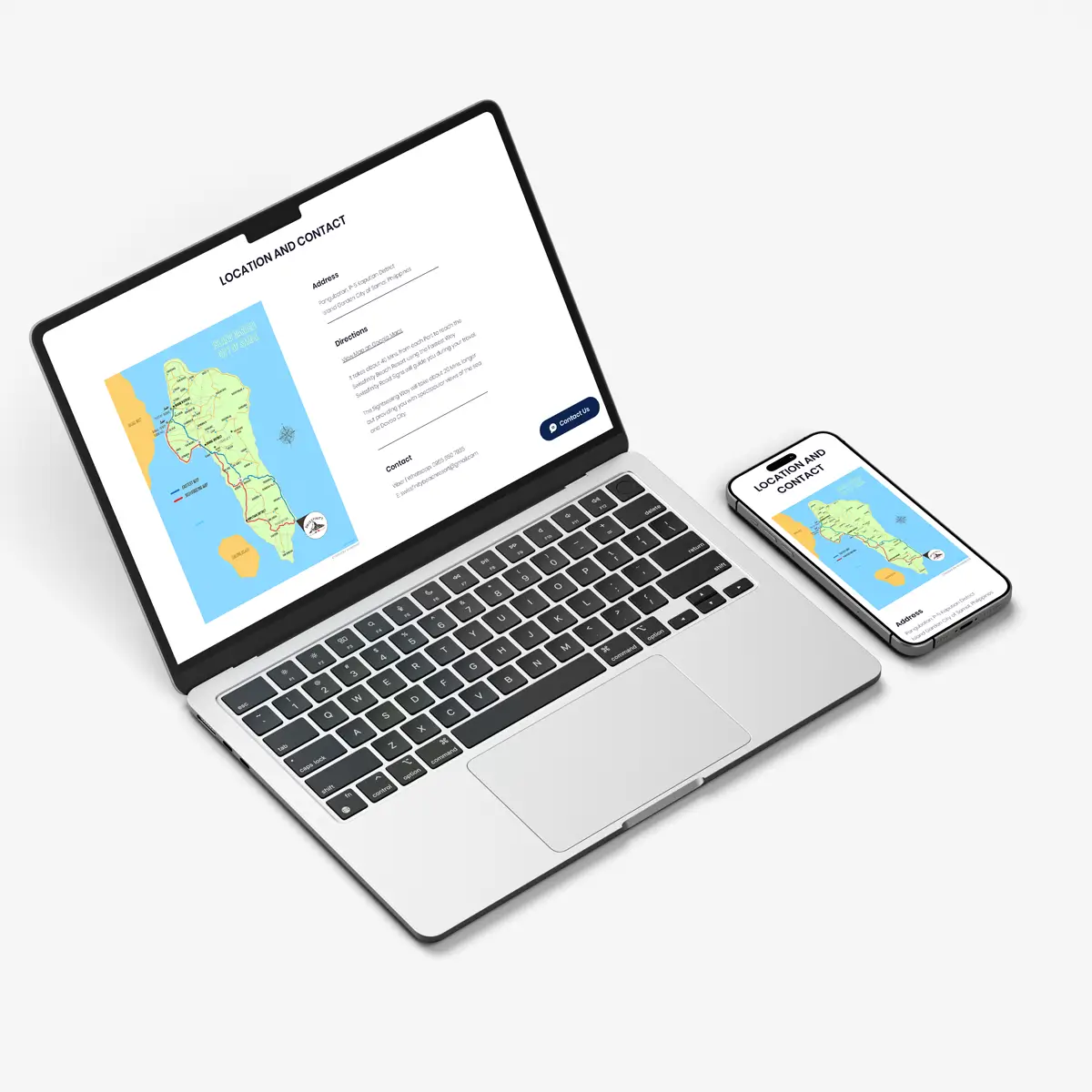 Strassenkarte Samal Philippinen