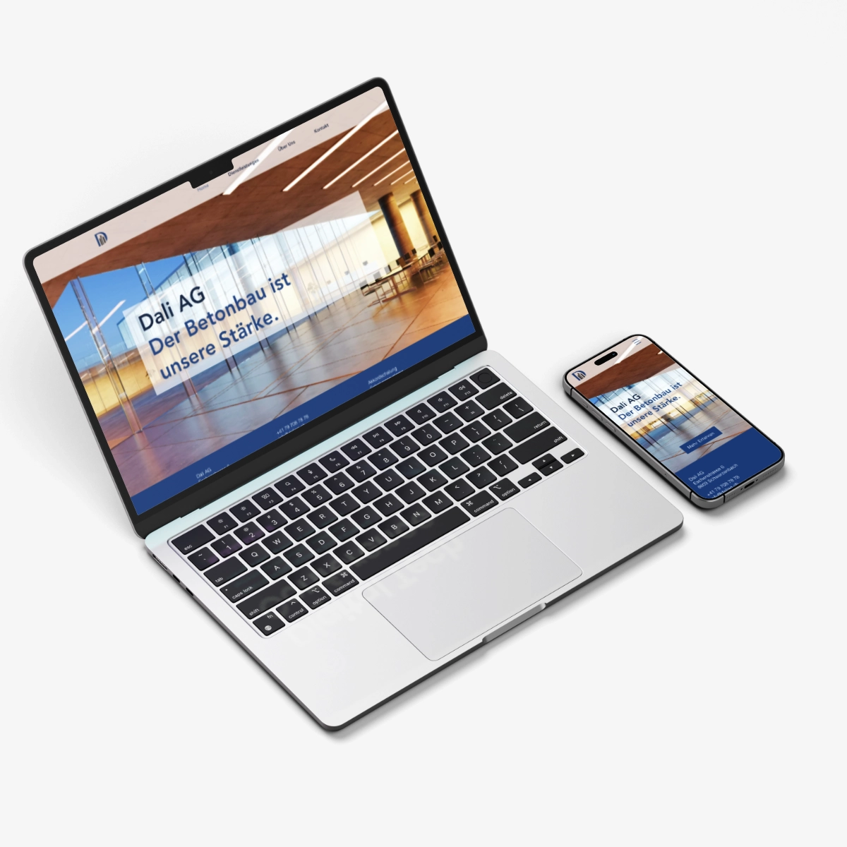 Webseite Dali AG Betonbau Hochbau